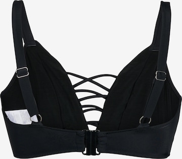 Swim by Zizzi Triangle Bikini Top 'SBASIC' in Black