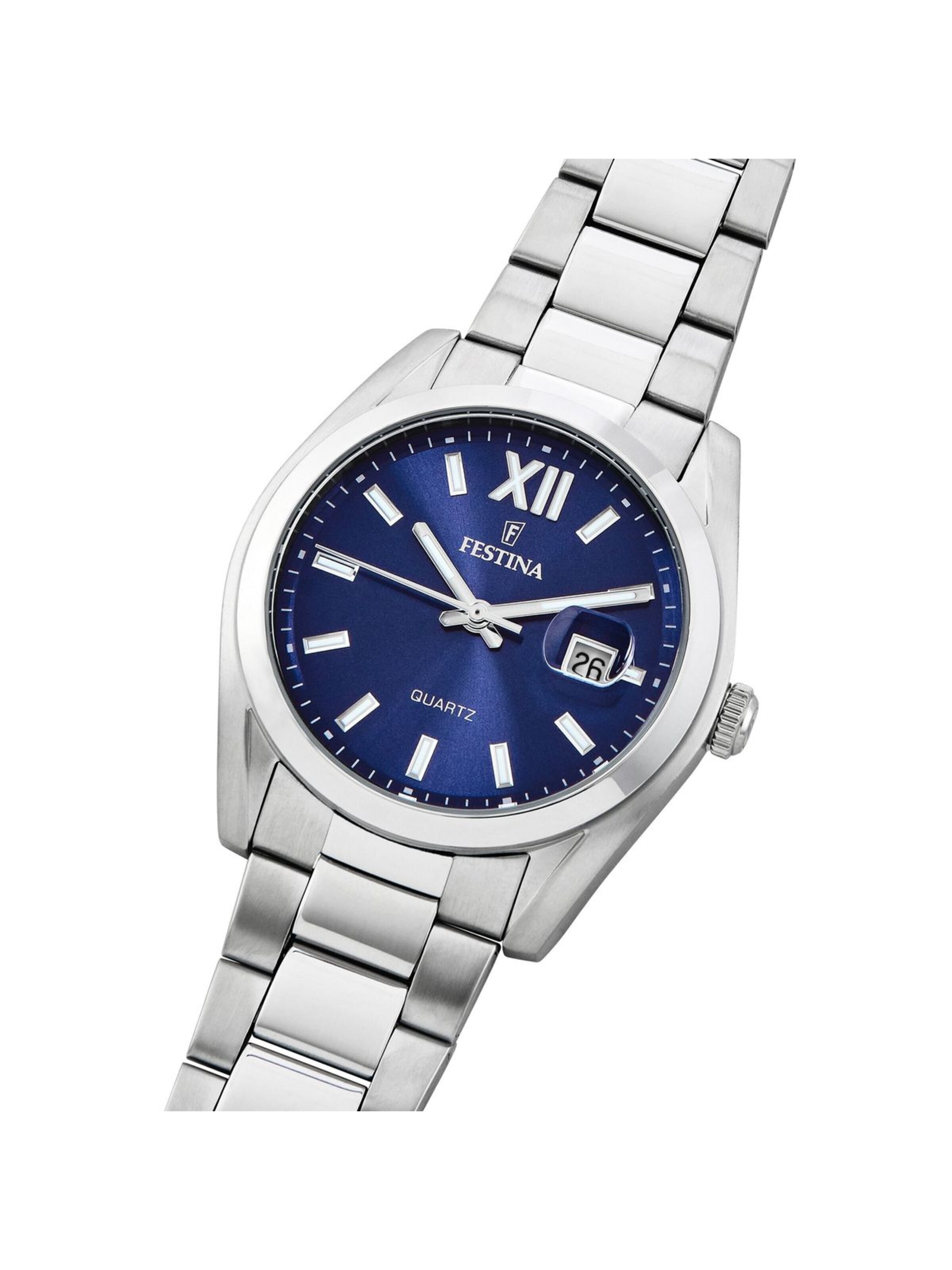 FESTINA Analoog horloge 'Festina - Watch Acero Clasico - Quartz watch movement - Watch case width: 40 mm' in Blauw