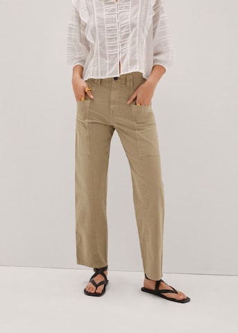 Regular Pantalon 'Tracy' MANGO en vert : devant