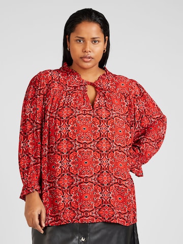ONLY Carmakoma Blouse 'GROA  LIFE' in Rood: voorkant