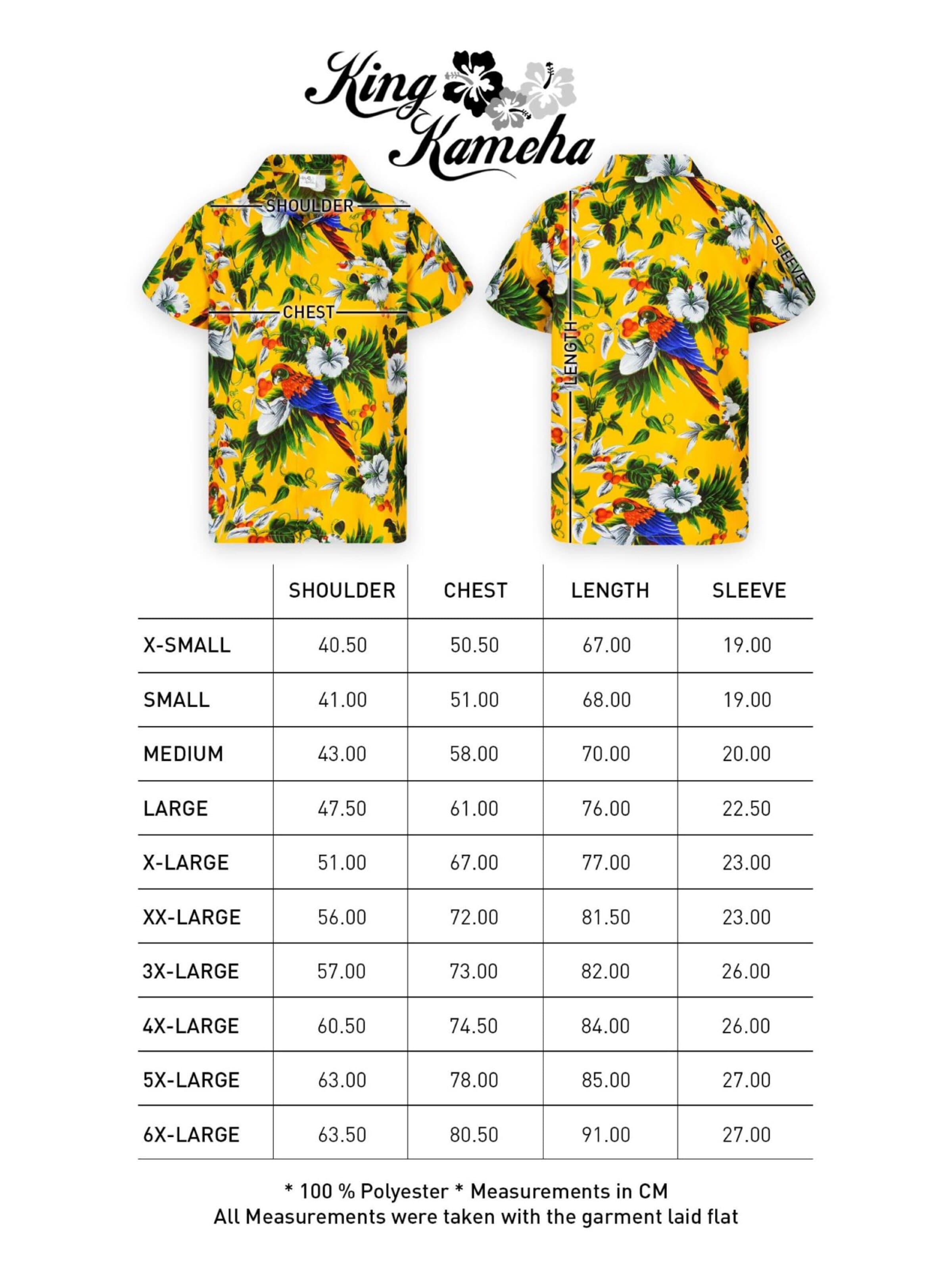 King Kameha Shirt 'Cherryparrot' in Yellow