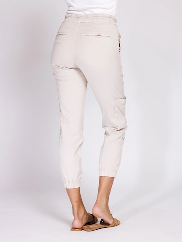 Zhrill Tapered Cargo Pants 'ZHFINNA' in Beige