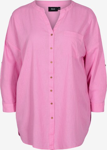 Zizzi Blouse 'Flex' in Roze: voorkant