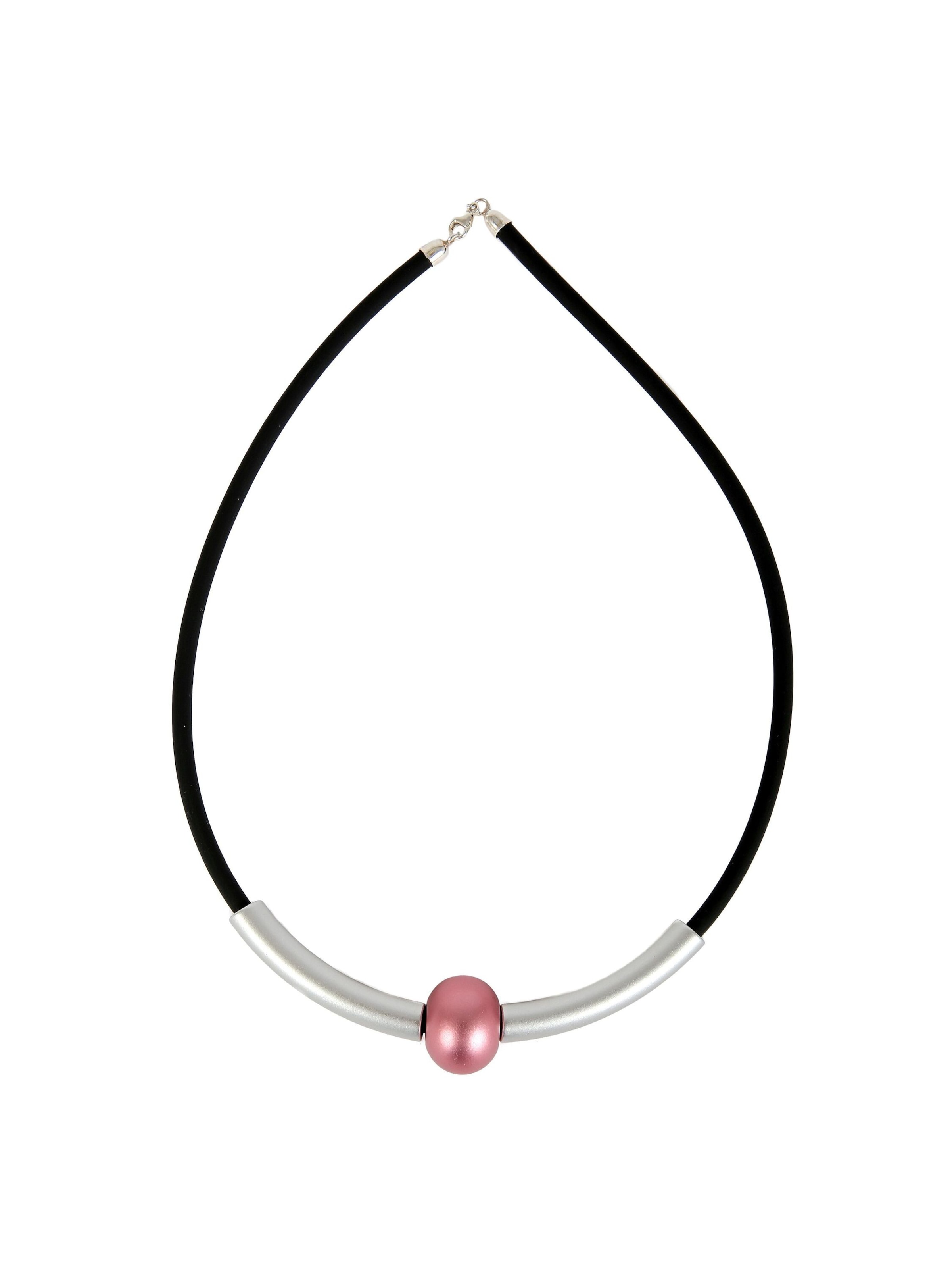 DeMarie Necklace in Pastel red / Black / Silver, Item view