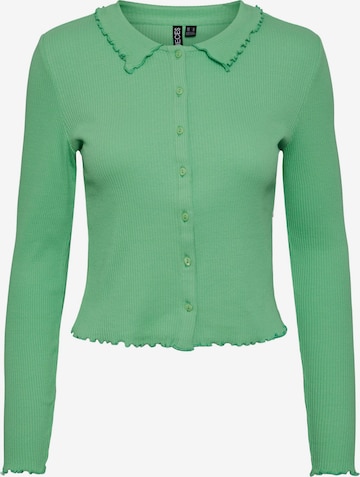 Cardigan 'TEGAN' PIECES en vert : devant