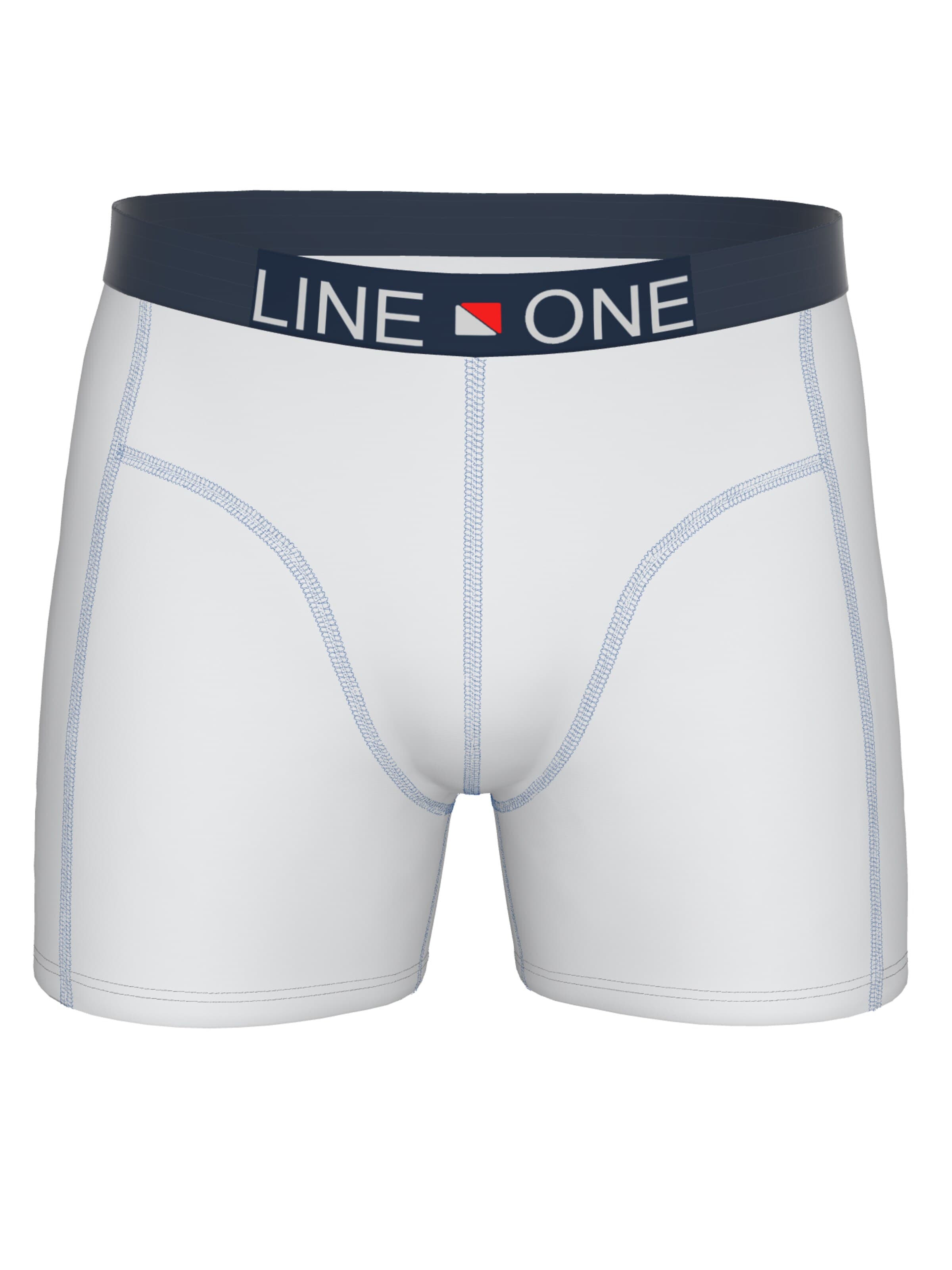 Line One Boxershorts 'Herren Boxershorts aus Baumwolle' in Wit: voorkant