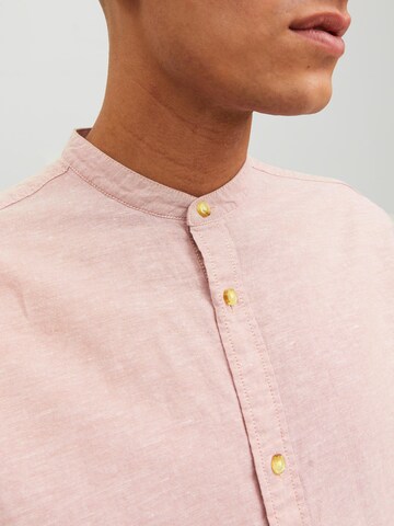 JACK & JONES Slim fit Skjorta 'Summer' i rosa