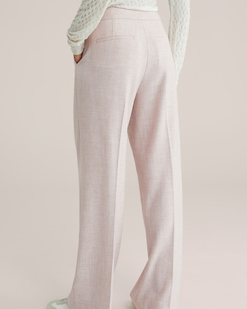 WE Fashion Regularen Hlače na rob | roza barva