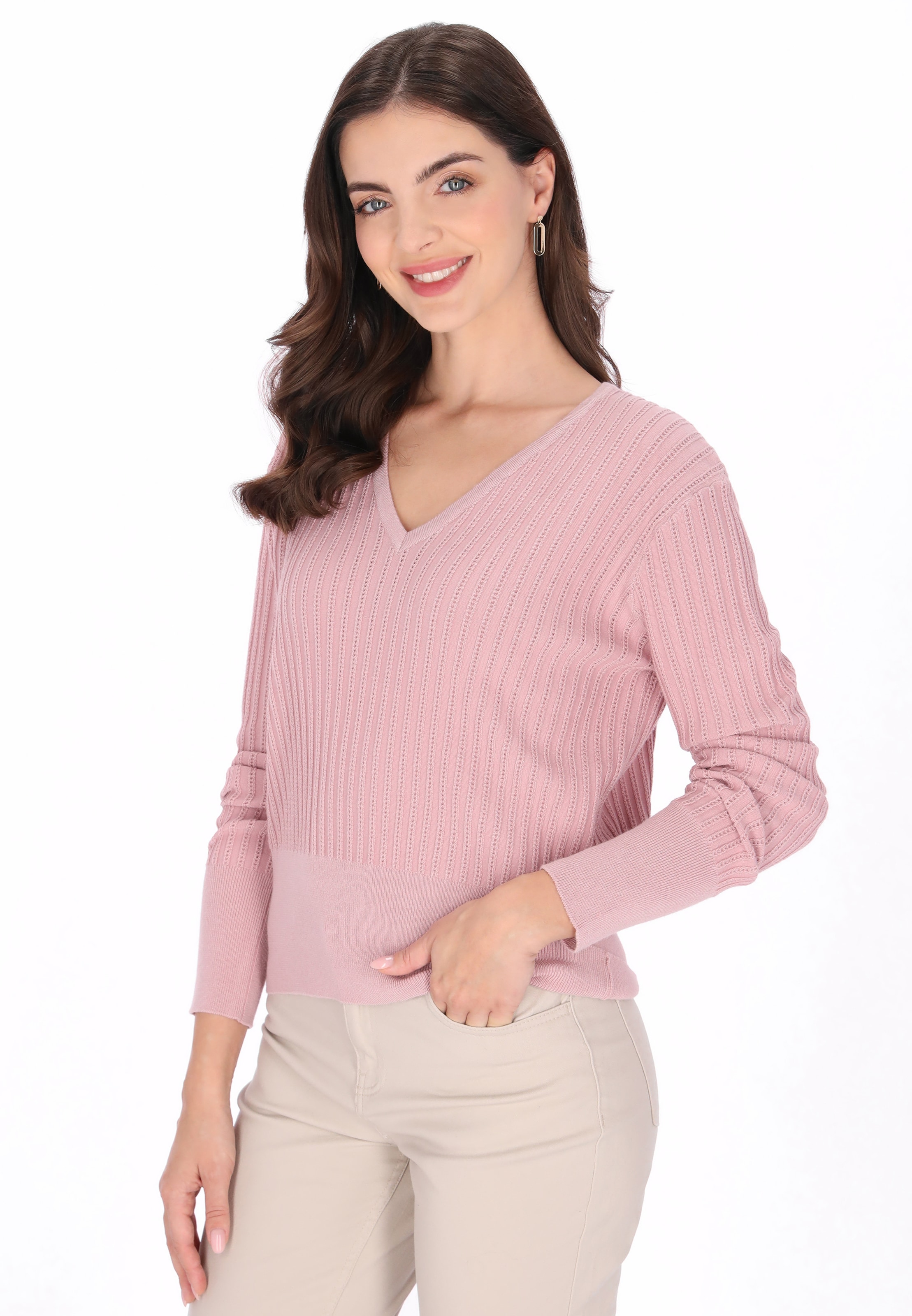 Pull-over Usha en rose : devant