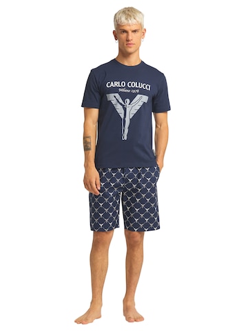 Carlo Colucci Pyjama kort ' Dalpan ' in Blauw