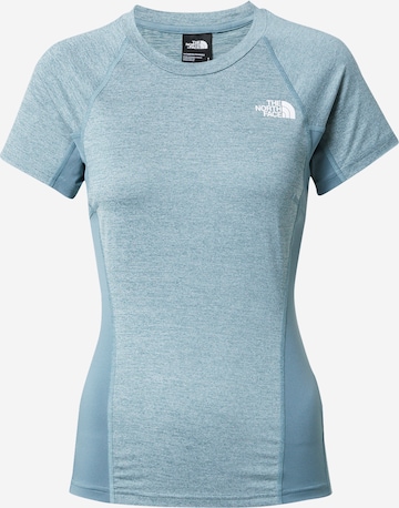 T-shirt fonctionnel THE NORTH FACE en bleu : devant