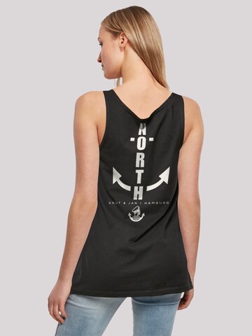F4NT4STIC Top 'North Anchor Knut & Jan Hamburg' in Black: front