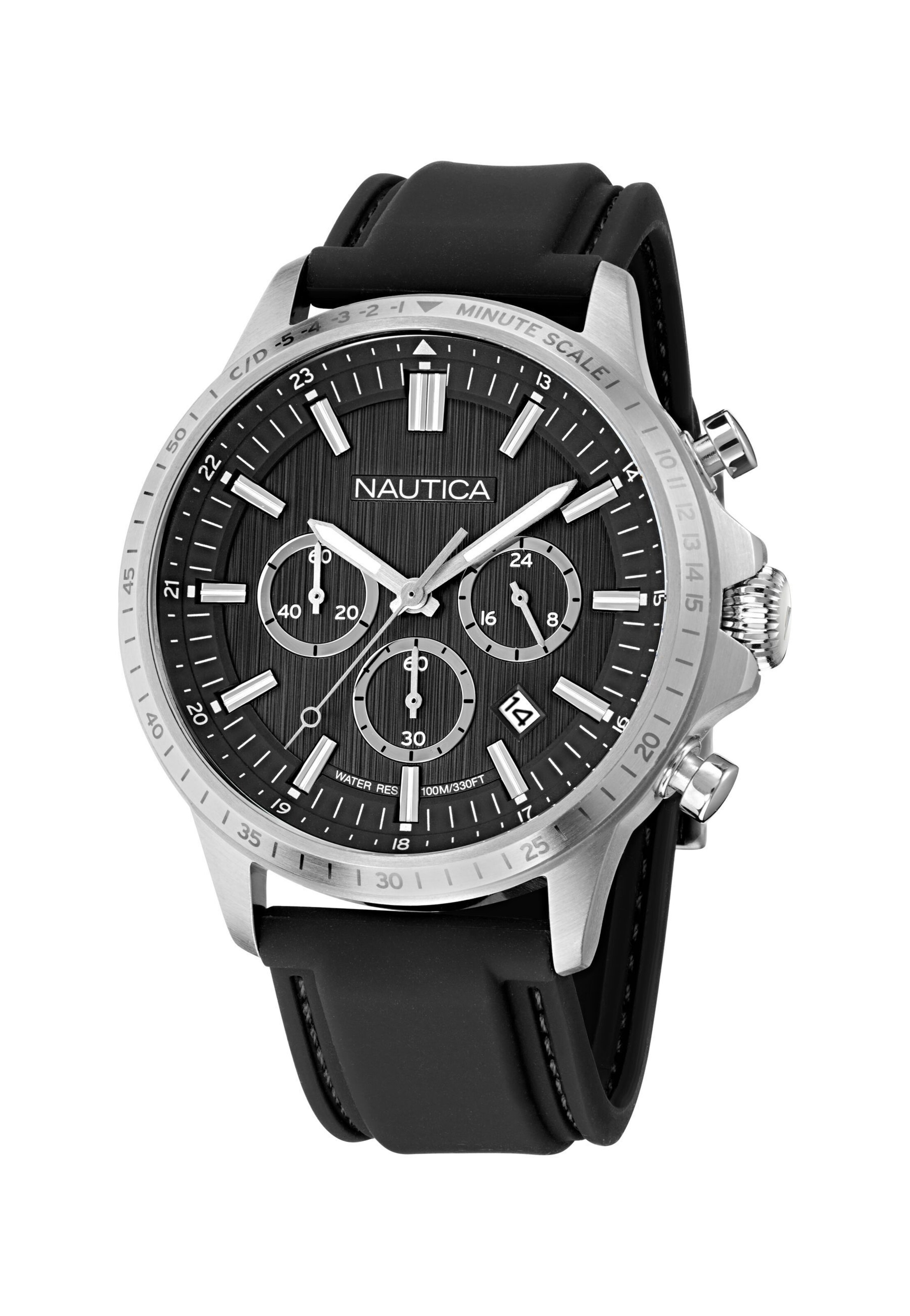 NAUTICA Analoguhr in Schwarz: Vorderseite