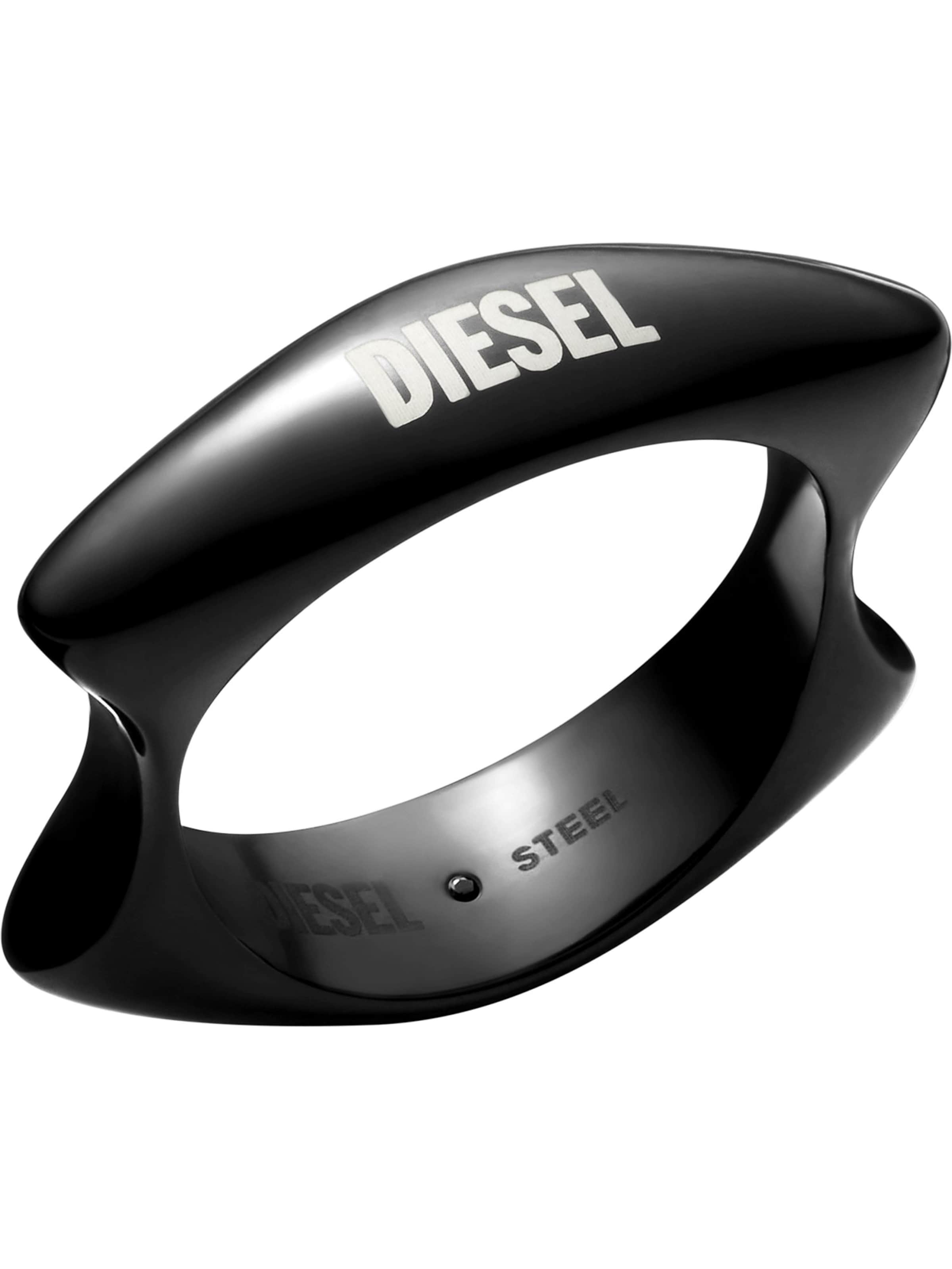DIESEL Ring in 53 in Black / White, Item view