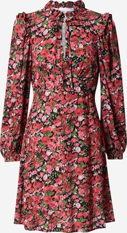 Warehouse Платье-рубашка в Ярко-розовый: спереди