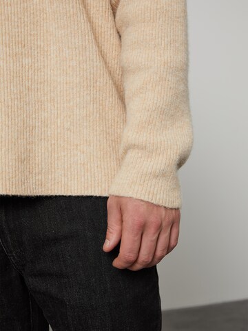 DAN FOX APPAREL Sweater 'Dario' in Beige
