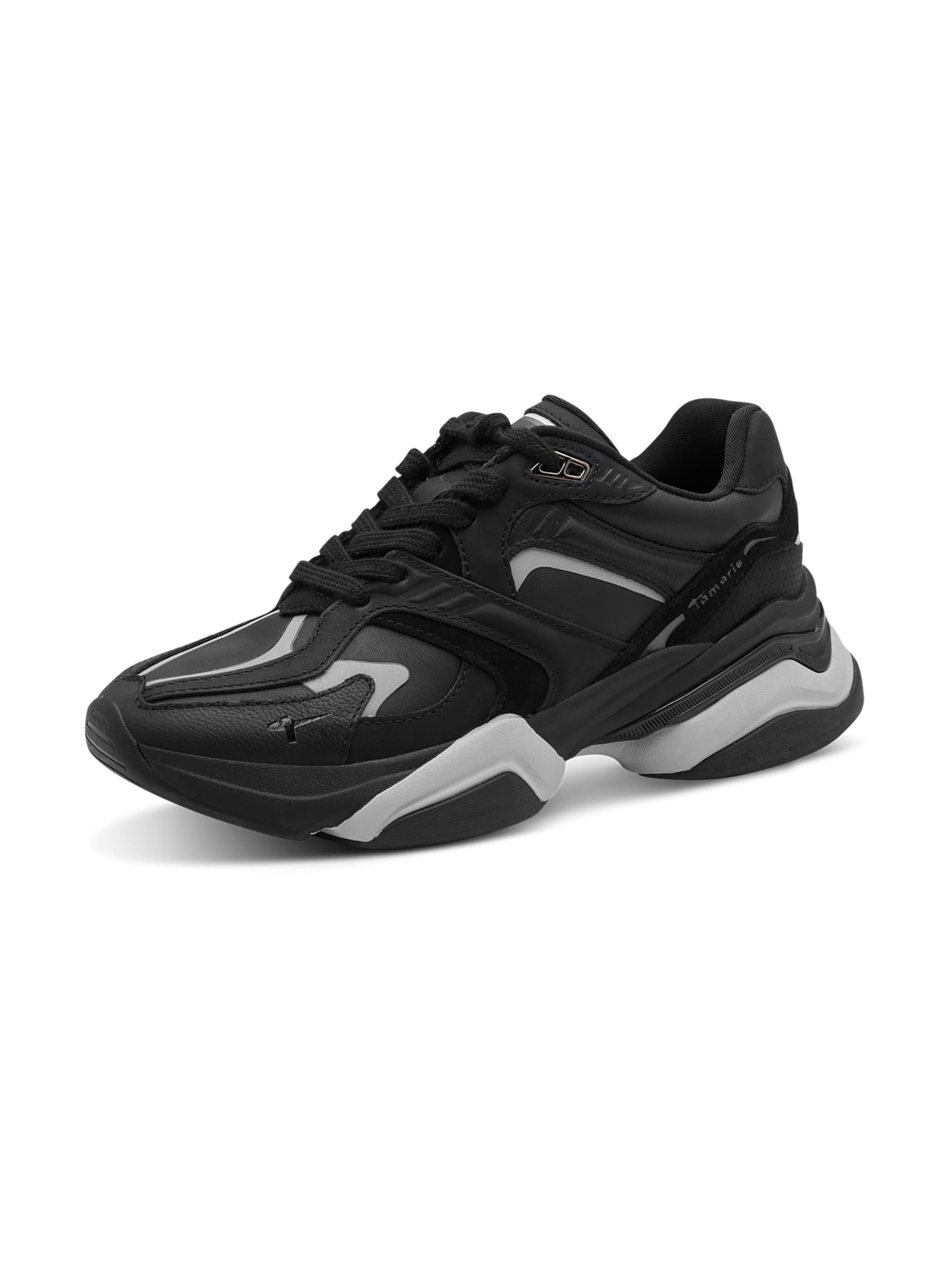 Baskets basses Tamaris en noir : devant