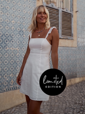 ABOUT YOU Limited - Vestido 'Kili' em branco: frente