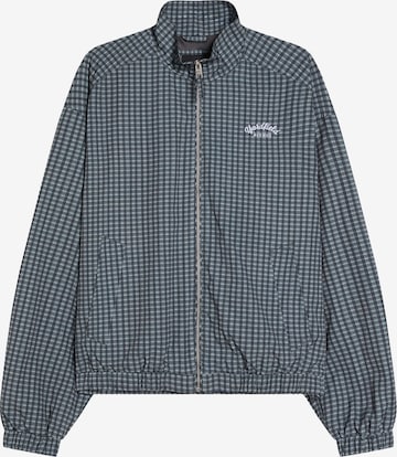 BershkaPrijelazna jakna - plava boja: prednji dio