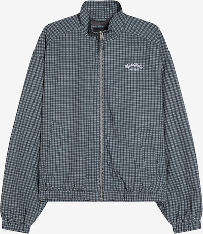 Bershka Välikausitakki koossa S värissä savunsininen / tummansininen / valkoinen, Tuotenäkymä