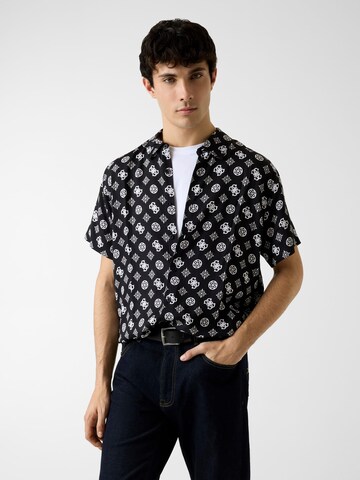 GUESS Regular fit Button Up Shirt in Black: front