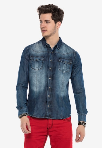 CIPO & BAXX Regular fit Overhemd 'Diego' in Blauw