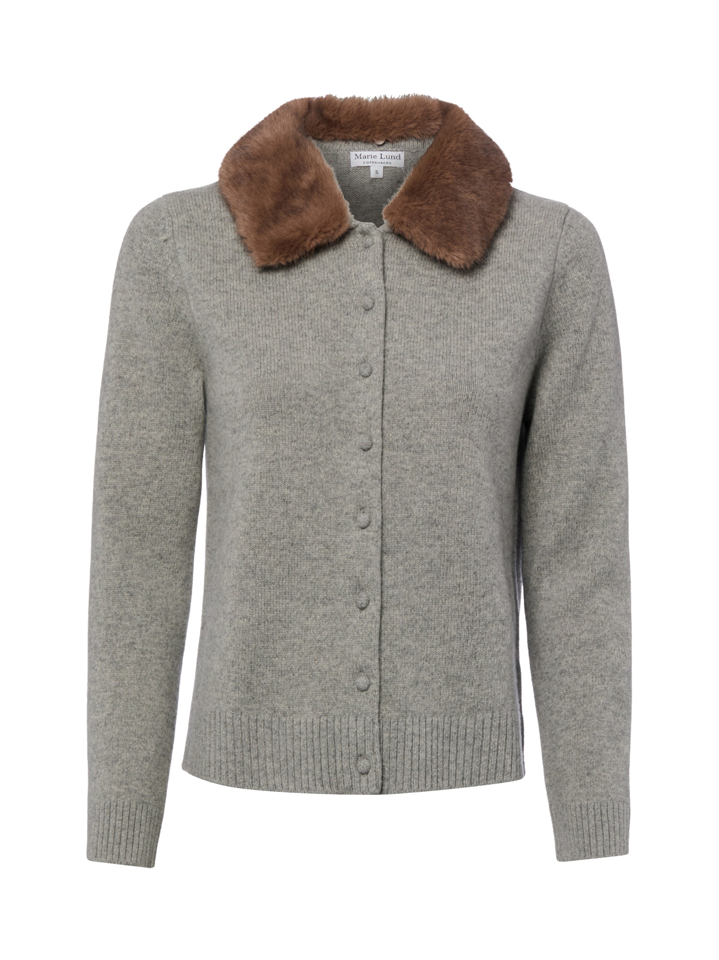Cardigan Marie Lund en gris : devant