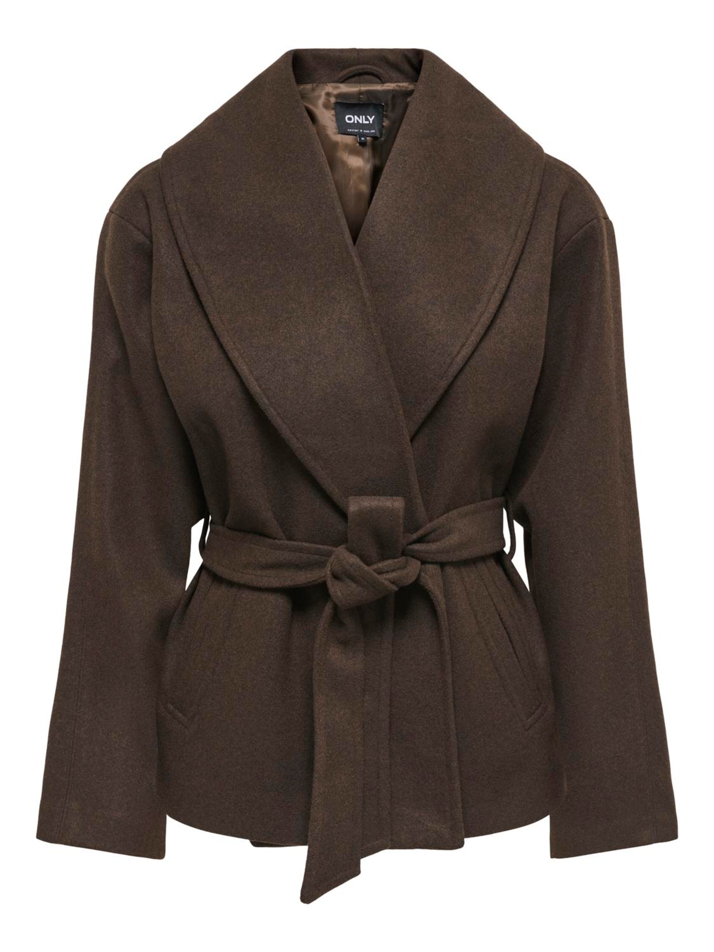 ONLY Between-Seasons Coat 'ONLAugusta' in Brown: front