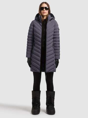 khujo - Sobretudo de inverno 'BRIGETT' em roxo: frente