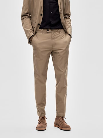 SELECTED HOMME Slimfit Broek 'Fremont' in Grijs: voorkant