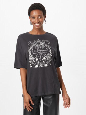 NEON & NYLON Oversize t-shirt i grå: framsida