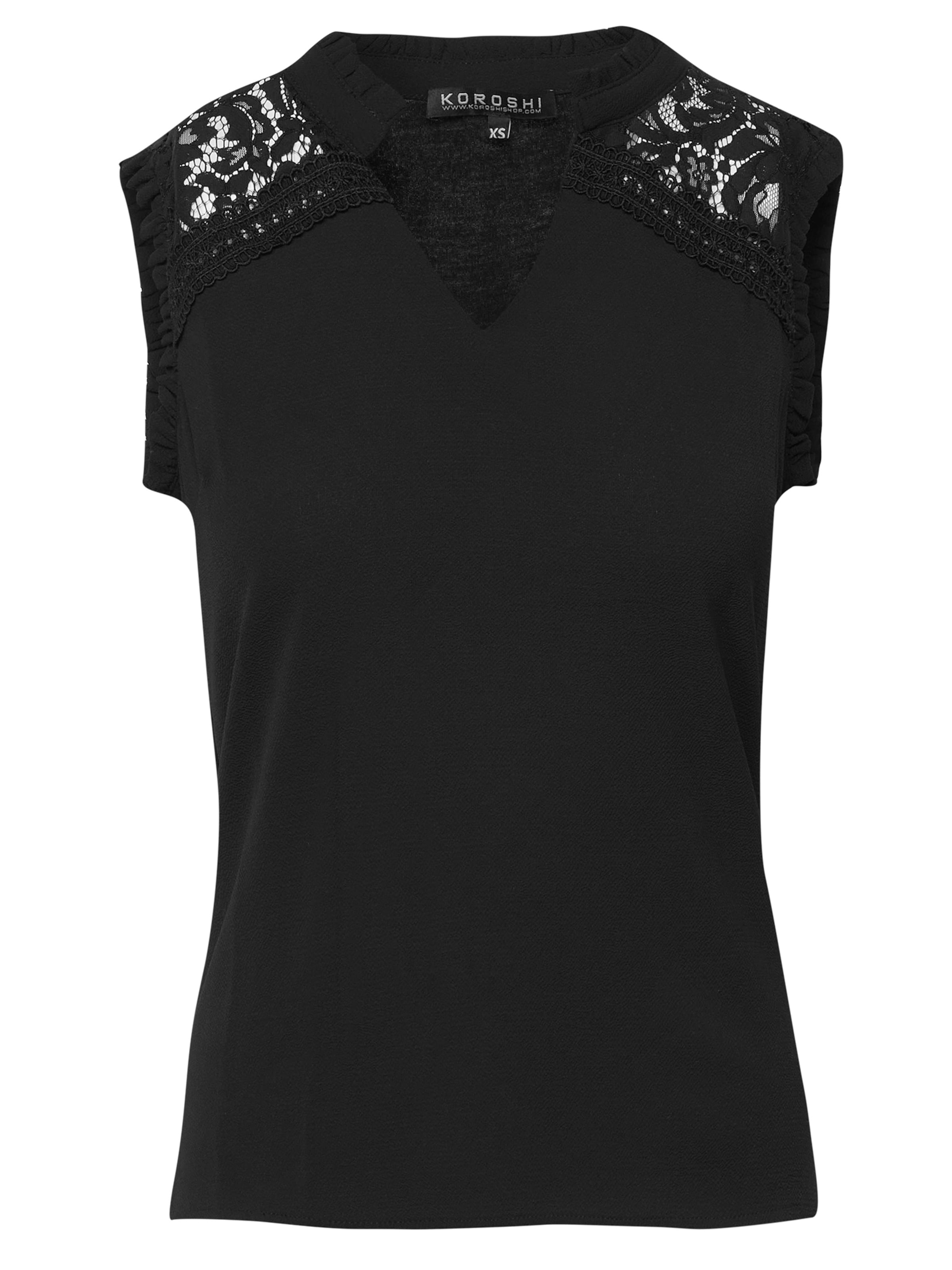 KOROSHI Blouse in Black: front