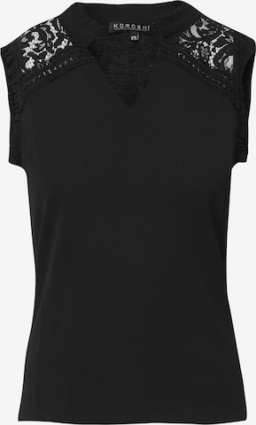 Camicia da donna di KOROSHI in nero: frontale