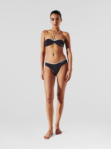 Karl Lagerfeld Bandeau Bikinitop 'HOTEL' in Zwart