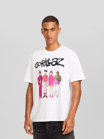 Bershka Shirt in Wit: voorkant
