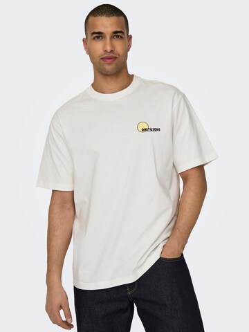 T-Shirt 'KOLE' Only & Sons en blanc