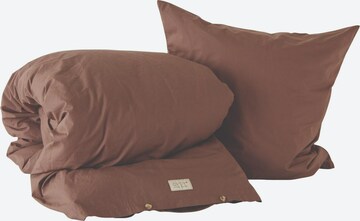 OYOY LIVING DESIGN Dekbedovertrek 'Nuku Bedding' in Bruin: voorkant