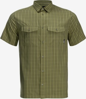 JACK WOLFSKIN Regular fit Athletic Button Up Shirt in Green: front