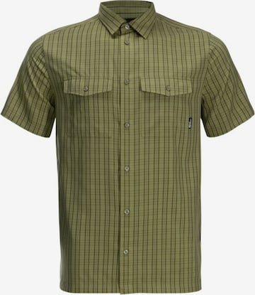 JACK WOLFSKIN Regular fit Athletic Button Up Shirt in Green: front