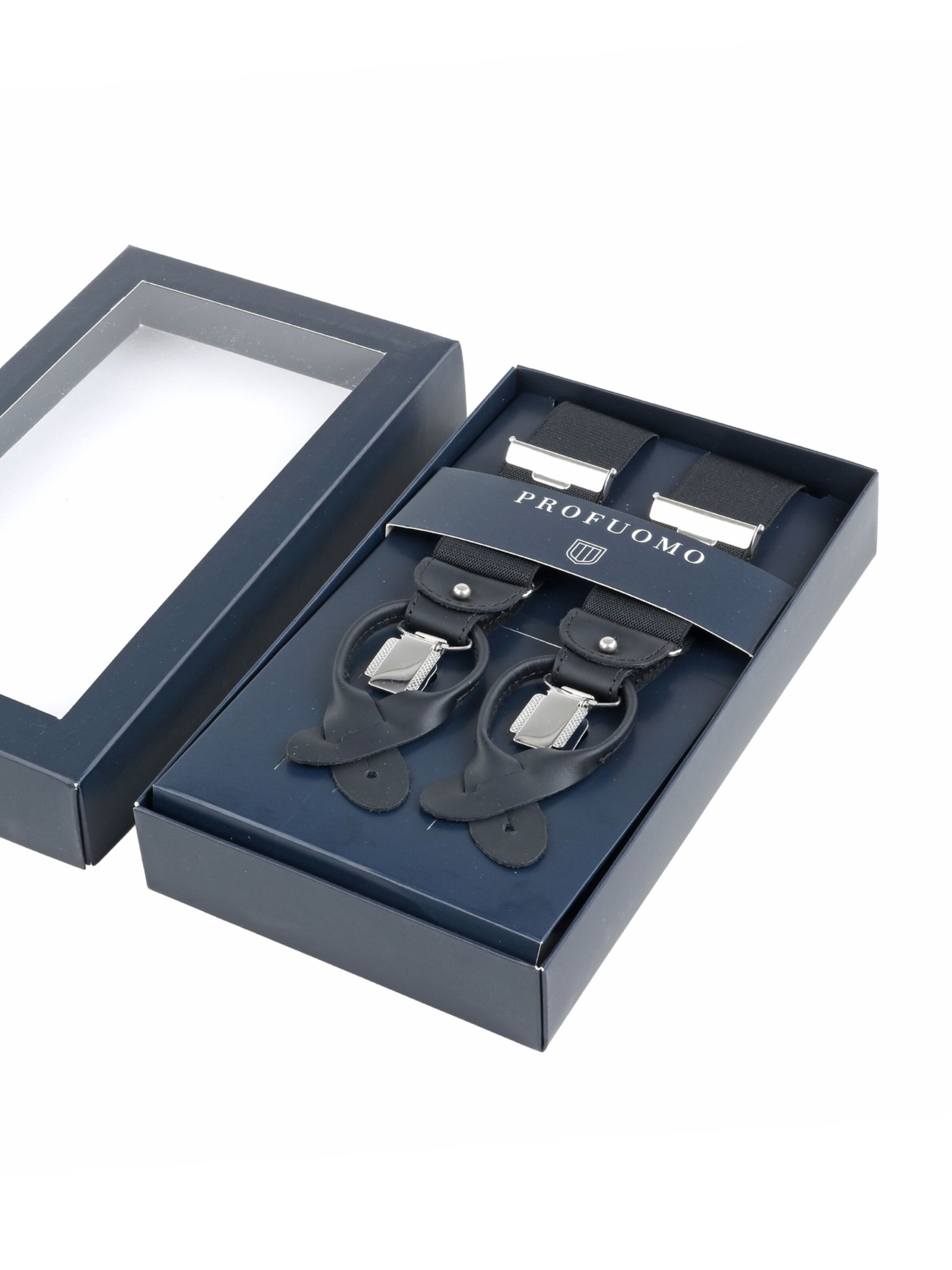 Profuomo Suspenders in Black