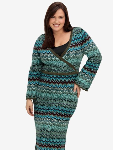 SHEEGO Knit dress in Green