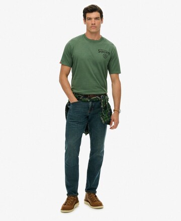 T-Shirt 'Tokyo Narrative' Superdry en vert