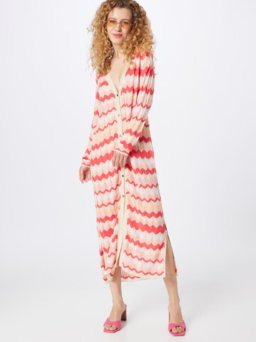 River Island Knit Cardigan 'CHEVRON' in Pink