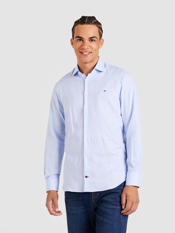 TOMMY HILFIGER Slim fit Button Up Shirt in Blue: front