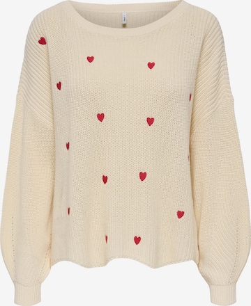 ONLY Pullover i overstørrelse 'ONLHILDE' i beige: forside