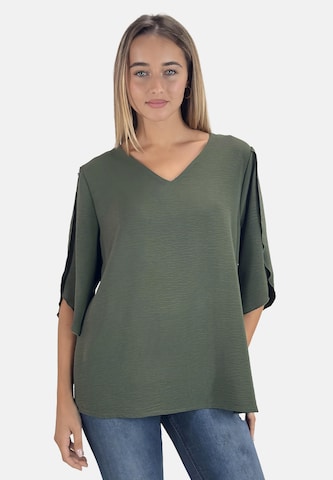 Elara Blouse in Groen: voorkant