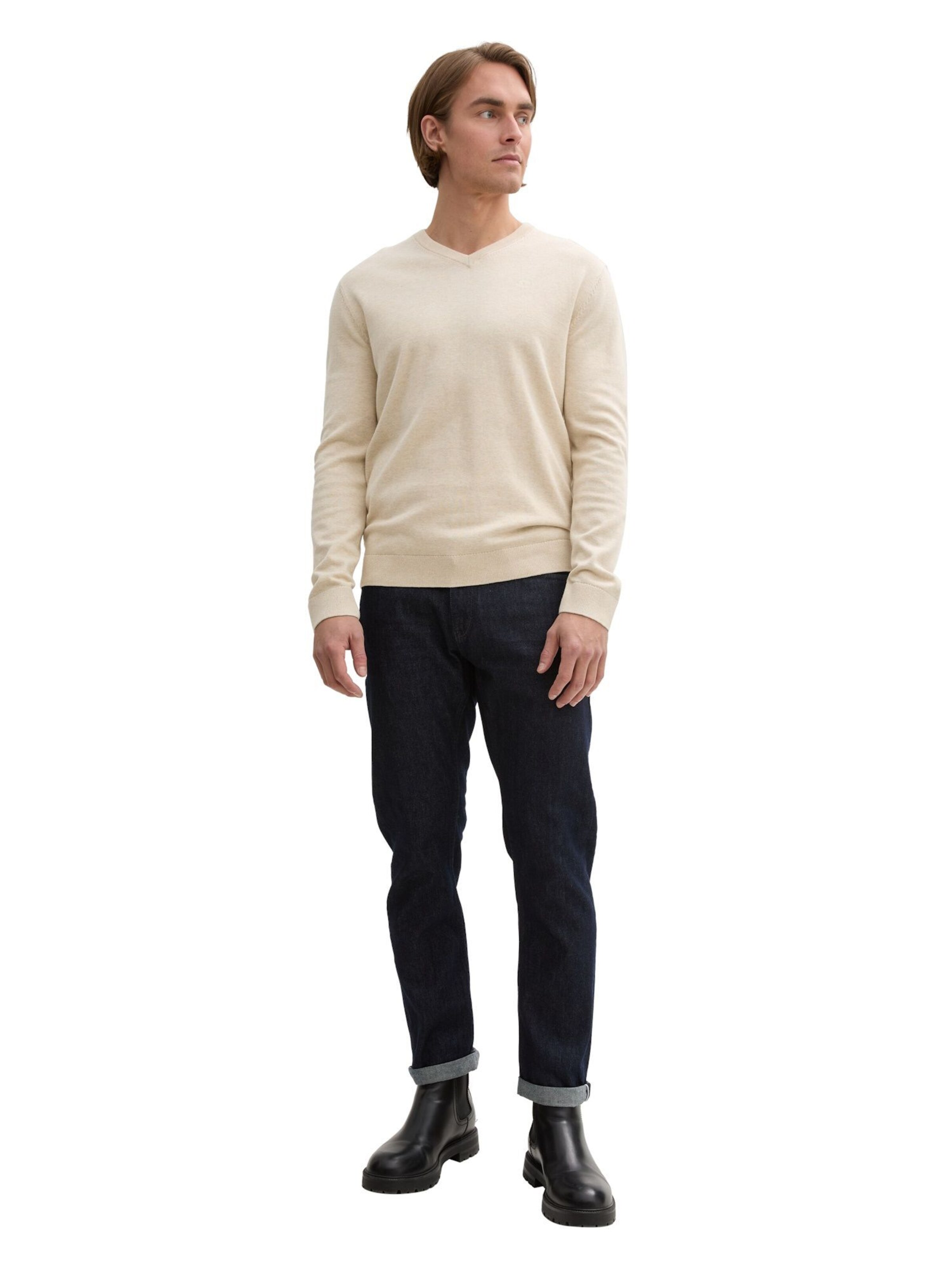 TOM TAILOR Sweater in Beige: front