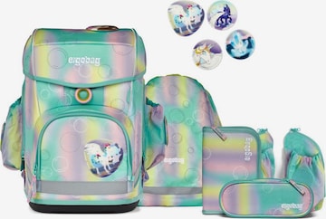 ergobag Backpack 'Cubo Light Schulranzen Set' in Green: front