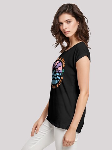 F4NT4STIC Shirt 'Life Is A Beach Enjoy The Waves' in Zwart