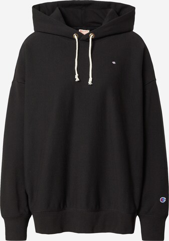 Champion Reverse Weave Sweatshirt in Black: front
